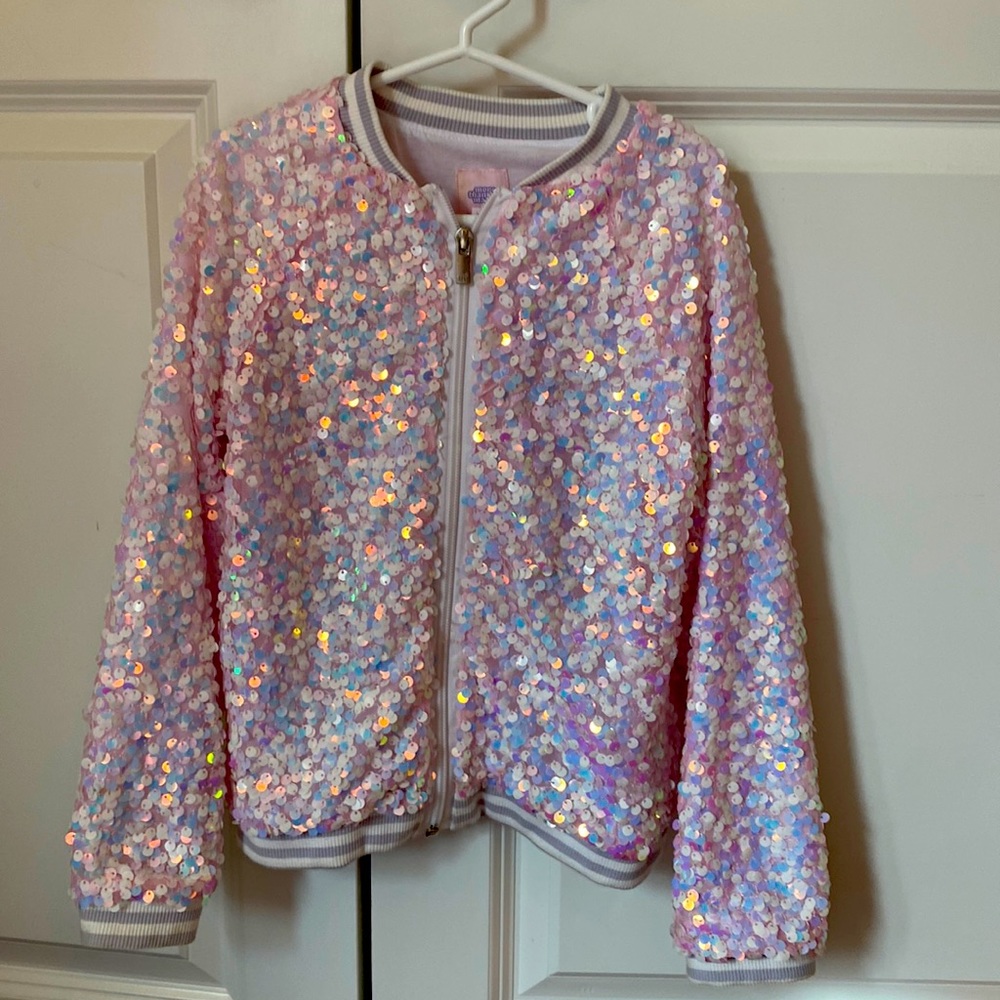 Adorable girls sequin bomber jacket. More than magic target brand. Like new.